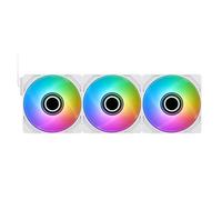 Thermaltake CT120 EX Infinity ARGB Sync (Pack de 3) | Ventilador ARGB PWM de 120mm | Dual Infinity Mirrors | MagForce 2.0 con Conexión Magnética | Blanco Nieve