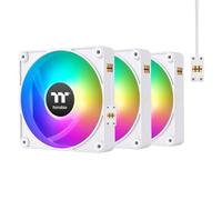 Thermaltake CT140 EX ARGB Sync - Ventilador de refrigeración para PC, color blanco (paquete de 3 ventiladores), conexión magnética, sincronización de placa base de 5 V, 16,8 millones de colores, 9 LED