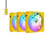 Thermaltake CT140 EX Reverse ARGB Sync - Ventilador de refrigeración para PC, paquete de 3, 500~1800 RPM, sincronización Mobo de 5 V, 16.8 millones de colores, 9 LED, conectores MagForce 2.0