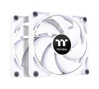 Thermaltake CT140 - Ventilador de refrigeración de PC blanco (2 ud.), diseño de cadena de margarita, hasta 1500 rpm, rodamiento hidráulico de 140 mm, montaje antivibración 152-PL14WT-A
