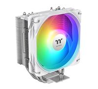 Thermaltake Enfriador blanco UX400 ARGB; tubos de calor de cobre de 4 x 6 mm de diámetro; ventilador PWM de 120 mm; 700~1800 RPM; compatible con Intel/AMD; torre individual; TDP de 240 W; blanco