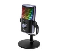 Thermaltake GS50 RGB - Micrófono condensador USB de grado profesional para juegos, transmisión y Ppodcast, audio de 24 bits con muestreo de hasta 96 kHz, GSG-GSF-MCMTBK-01