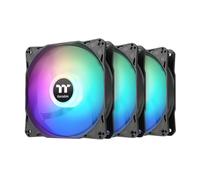 Thermaltake LE120 ARGB PWM Ventilador (3 unidades), controlado por PWM de 500~1500 rpm, sincronización de placa base de 5 V, 16.8 millones de colores, 9 LED direccionables, flujo de aire 66.1 CFM,