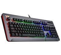 Thermaltake Nivel 20 RGB Titanium Gaming Keyboard Cherry MX Blue Switches, 16.8M Color RGB, 32 opciones de zona de color, control de voz Alexa & Razer Chroma Sync compatible, KB-LVT-BLSRUS-01