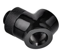Thermaltake Pacific G1/4 45 & 90 Degree Adapter - Refrigeración por Agua, Color Negro