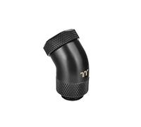 Thermaltake Pacific G1/4 PETG - Tubo de 45-Degree compresión 12mm OD, Color Negro