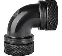 Thermaltake Pacific G1/4 PETG - Tubo de 90-Degree Dual compresión 16 mm OD, Color Negro