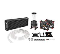 Thermaltake Pacific R240 D5 Soft Tube LCS Kit - Riing 12 Red/LCS Solution - Kit de refrigeración líquida, Color Negro