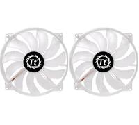 Thermaltake Pure 20 LED 016-PL20BU-A - Ventilador para caja de ordenador (LED, 800 rpm, 20 cm, 2.76 W), transparente (Paquete de 2)
