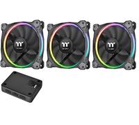 Thermaltake Riing 12 RGB - Pack de 3 Ventiladores con Software, Color Negro