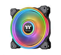 Thermaltake Riing Quad 088-PL12SW-C - 120 mm, 16.8 millones de colores RGB (Alexa, Razer Chroma), 4 anillos de luz, 54 LED direccionables, 9 aspas, rodamiento hidráulico/ventilador de radiador,