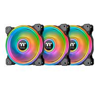 Thermaltake Riing Quad 12 RGB Radiator Fan TT Premium Edition 3 Pack/Case Fan, Color Negro