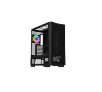 Thermaltake S380 TG ARGB | Chasis Mid Tower | Compatible con conector oculto | Panel de vidrio templado | Sistema de ventilador ARGB de marco único de 360 mm y 1 ventilador ARGB de 120 mm preinstalado