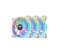 Thermaltake SWAFAN 12 RGB Radiator Fan (Pack de 3) | Ventilador Para Radiador | 16,8 Millones De Colores Patentados | 3 Aspas Preinstaladas + 3 Aspas Inversas | 30 LEDS Direccionables | 120mm Blanco