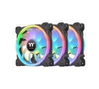 Thermaltake SWAFAN 14 RGB Radiator Fan (Pack de 3) | Ventilador Para Radiador | 16,8 Millones De Colores Patentados | 3 Aspas Preinstaladas + 3 Aspas Inversas | 30 LEDS Direccionables | 140mm Negro