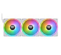 Thermaltake SWAFAN 14 RGB Radiator Fan (Pack de 3) | Ventilador Para Radiador | 16,8 Millones De Colores Patentados | 3 Aspas Preinstaladas + 3 Aspas Inversas | 30 LEDS Direccionables | 140mm Blanco