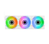 Thermaltake SWAFAN 140 EX INFINITY ARGB Sync (Pack de 3) | Ventilador PC ARGB | MagForce 2.0 Conexión Magnética | Doble Espejo Infinito | 3 Aspas + 3 Aspas Inversas | 140mm Blanco