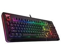 Thermaltake Teclado mecánico para juegos de nivel 20 RGB Cherry MX Blue Switches, 16,8 M Color RGB, Alexa Control de voz y Razer Chroma Sync, KB-LVT-BLBRUS-01