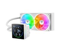 Thermaltake TH240-S V3 ARGB - Enfriador líquido para CPU; Intel/AMD; ventilador ARGB de marco único de 1 x 240 mm, 500~2500 rpm; LCD de código de segmento de 3.94 pulgadas; cabezal de bomba