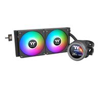 Thermaltake TH240 V2 Ultra EX ARGB AIO - Enfriador de CPU/bloque de agua LCD de 2.1 pulgadas/ventilador 120 x 2/conexión rápida magnética/control de sincronización MB ARGB/control de software LCD