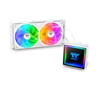 Thermaltake TH240 V3 ARGB - Enfriador líquido para CPU; Intel/AMD; ventilador ARGB de marco único de 1 x 240 mm, 500 ~ 2500 rpm; radiador de 240 mm; espejo infinito ARGB; cabezal de bomba giratorio
