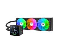 Thermaltake TH360-S V3 ARGB - Enfriador líquido para CPU; Intel/AMD; ventilador ARGB de marco único de 1 x 360 mm, 500~2500 rpm; LCD de código de segmento de 3.94 pulgadas; cabezal de bomba