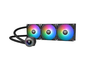Thermaltake TH420 ARGB Sync V2 - Enfriador líquido para CPU/refrigeración líquida AlO/ventilador 140 mm x 3/PWM 500~2000 RPM/bloque de agua espejo/MB ARGB Sync Control, CL-W376-PL14SW-A, negro