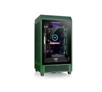 Thermaltake The Tower 200 | Mini Torre Mini-ITX Vertical | 2 Ventiladores CT140 Preinstalados | Cristal Templado y Alto Flujo de Aire | Compatible con AIO de 280mm | Verde Racing