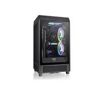 Thermaltake The Tower 200 | Mini Torre Mini-ITX Vertical | 2 Ventiladores CT140 Preinstalados | Cristal Templado y Alto Flujo de Aire | Compatible con AIO de 280mm | Negro