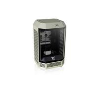 Thermaltake The Tower 250 | Mini Torre Mini-ITX Octogonal | 2 Ventiladores CT120 Preinstalados | Cristal Templado y Alto Flujo de Aire | Compatible con AIO de 360mm | Verde Matcha