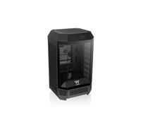 Thermaltake The Tower 250 | Mini Torre Mini-ITX Octogonal | 2 Ventiladores CT120 Preinstalados | Cristal Templado y Alto Flujo de Aire | Compatible con AIO de 360mm | Negro