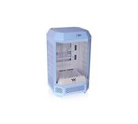 Thermaltake The Tower 250 | Mini Torre Mini-ITX Octogonal | 2 Ventiladores CT120 Preinstalados | Cristal Templado y Alto Flujo de Aire | Compatible con AIO de 360mm | Azul Hortensia