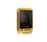 Thermaltake The Tower 300 | Micro Tower m-ATX Octogonal | 2 Ventiladores de 140mm Preinstalados | Ventilación Vertical | Compatible con Radiador de 420mm y hasta 8 Ventiladores | Amarillo Bumblebee