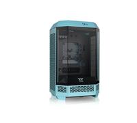 Thermaltake The Tower 300 | Micro Tower m-ATX Octogonal | 2 Ventiladores de 140mm Preinstalados | Ventilación Vertical | Compatible con Radiador de 420mm y hasta 8 Ventiladores | Turquesa