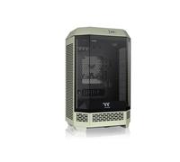 Thermaltake The Tower 300 | Micro Tower m-ATX Octogonal | 2 Ventiladores de 140mm Preinstalados | Ventilación Vertical | Compatible con Radiador de 420mm y hasta 8 Ventiladores | Verde Matcha