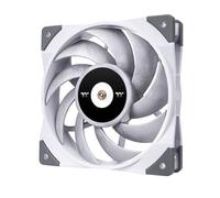 Thermaltake ToughFan 12 Blanco de alta presión estática 2000 PWM, eje de motor reforzado con metal, rodamiento hidráulico Gen.2 de 120 mm, caja/ventilador de radiador, paquete individual 117