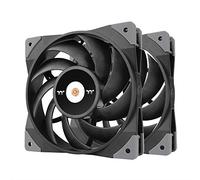 Thermaltake TOUGHFAN 14 - Ventilador circular PWM 500~2000 rpm de alta presión estática de 140 mm con sistema de montaje antivibración, refrigeración (paquete de 2 ventiladores) CL-F085-PL14BL-A