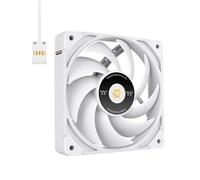 Thermaltake TOUGHFAN EX12 Pro Snow PC Ventilador de refrigeración, conexión magnética, hoja de ventilador intercambiable, controlado por PWM 500~2000 RPM, flujo de aire 70.8 CFM, caja de 120 mm /