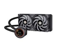 Thermaltake TOUGHLIQUID Ultra 240 AIO - Enfriador líquido AMD (AM5/AM4) Intel(LGA 1700/1200) Pantalla LCD rotacional de 2.1 pulgadas, ventilador de radiador de 2500 RPM TT RGB Plus/Alexa/Razer Chroma