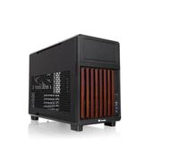 Thermaltake TR200 WS | Caja Micro ATX Panel Frontal de Madera | USB 3.2 Gen 2 Type-C y USB 3.0 x 2 | Ventilador Trasero de 120mm Preinstalado | Compatible con AIO y Kit de Pantalla LCD de 6”| Negro
