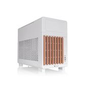 Thermaltake TR200 WS | Caja Micro ATX Panel Frontal de Madera | USB 3.2 Gen 2 Type-C y USB 3.0 x 2 | Ventilador Trasero de 120mm Preinstalado | Compatible con AIO y Kit de Pantalla LCD de 6”| Blanco