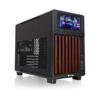 Thermaltake TR200 WS; pantalla LCD preinstalada de 6.0 pulgadas; micro chasis; borde frontal de madera; soporte mATX/mITX; soporte de radiador de 360 mm; espacio de GPU de 365 mm; soporte de bahía de