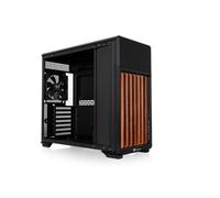 Thermaltake TR300 WS Torre Media Gaming | Ventilador Trasero de 120 mm Preinstalado | ATX Micro ATX y Refrigeración Líquida AIO | Cristal Templado | Panel Frontal con Acabado en Madera | Negro