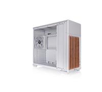 Thermaltake TR300 WS Torre Media Gaming | Ventilador Trasero de 120 mm Preinstalado | ATX Micro ATX y Refrigeración Líquida AIO | Cristal Templado | Panel Frontal con Acabado en Madera | Blanco Nieve