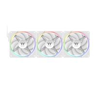 Thermaltake TS120 EX RGB (Pack de 3) | Alto Rendimiento de Refrigeración con Sensor Térmico | MagForce 2.0 Conexión Magnética Rápida Daisy-Chain | RPM y RGB Controlados por Software | 120 mm Blanco