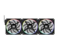 Thermaltake TS120 EX RGB (Pack de 3) | Alto Rendimiento de Refrigeración con Sensor Térmico | MagForce 2.0 Conexión Magnética Rápida Daisy-Chain | RPM y RGB Controlados por Software | 120 mm Negro