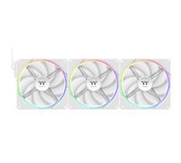 Thermaltake TS140 EX RGB (Pack de 3) | Alto Rendimiento de Refrigeración con Sensor Térmico | MagForce 2.0 Conexión Magnética Rápida Daisy-Chain | RPM y RGB Controlados por Software | 140 mm Blanco