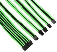Thermaltake TtMod AC-034-CN1NAN-A1 - Kit de Cable de alimentación de extensión de Manga para ATX/EPS/8 Pines PCI-E de 6 Pines con peines, Verde/Negro