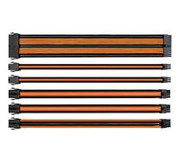 Thermaltake TtMod AC-036-CN1NAN-A1 - Kit de Cable de alimentación de extensión de Manga para ATX/EPS/8 Pines PCI-E de 6 Pines con peines, Naranja/Negro