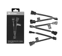 Thermaltake TtMOD - Cable en Y de 4 pines para ventilador PWM de PC, paquete de 3, 110 mm, AC-060-CO1OTN-F1, negro